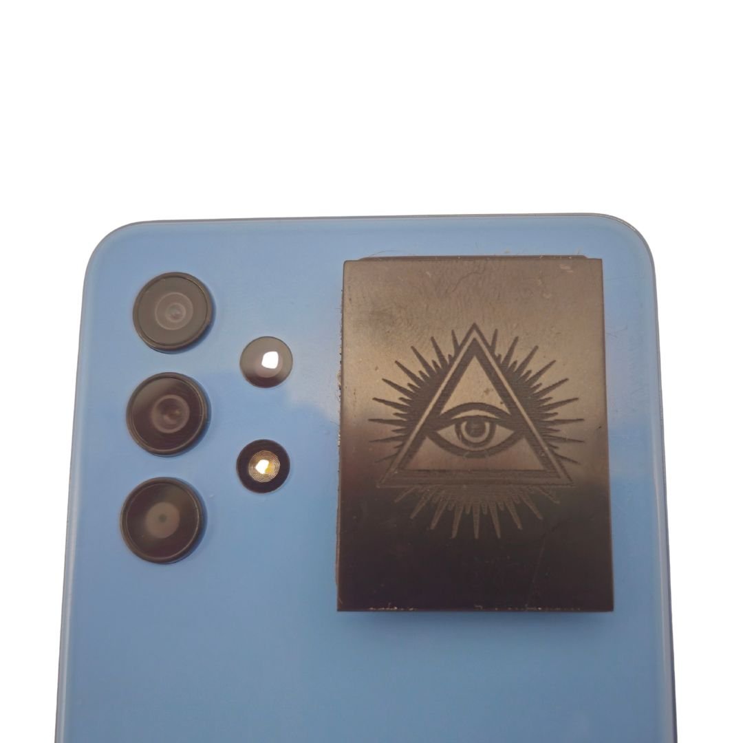 Shungite 'Eye of Providence' Phone Sticker - Divine watchfulness, enlightenment, and protection - GroundedKiwi.nzphone accessories phone accessories5ganit radiationcell