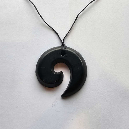Shungite Koru Spiral - GroundedKiwi.nzNecklace Necklace5ganit radiationbalance