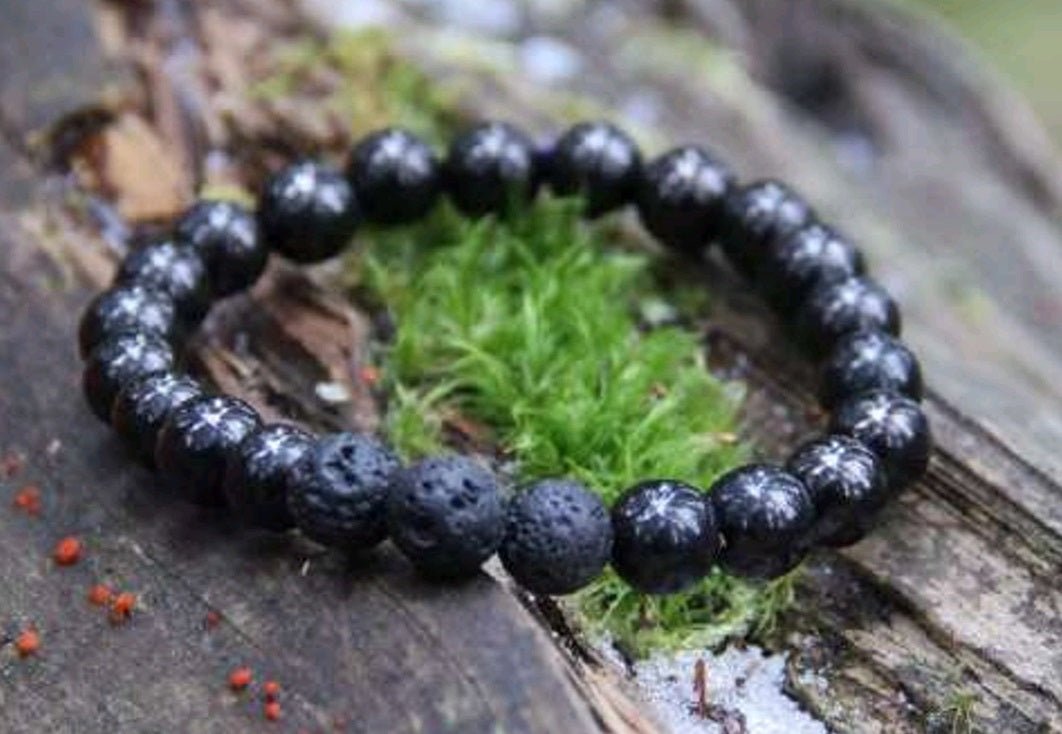 Shungite & Lava Stone Energy Bracelet - GroundedKiwi.nzBracelet Bracelet5ganit radiationbracelet