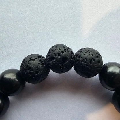 Shungite & Lava Stone Energy Bracelet - GroundedKiwi.nzBracelet Bracelet5ganit radiationbracelet