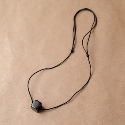 Shungite Minimalist Cube Pendant - GroundedKiwi.nzNecklace Necklaceemfemf protectiongift