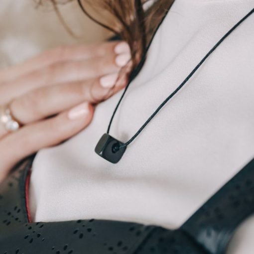 Shungite Minimalist Cube Pendant - GroundedKiwi.nzNecklace Necklaceemfemf protectiongift