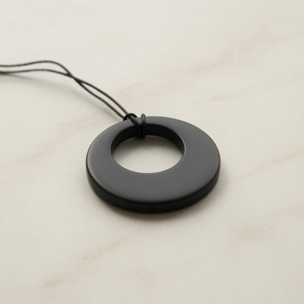 Shungite Necklace - MOON Pendant