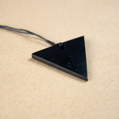 Shungite Pendant - Female Triangle - Large 45mm - GroundedKiwi.nzNecklace Necklace