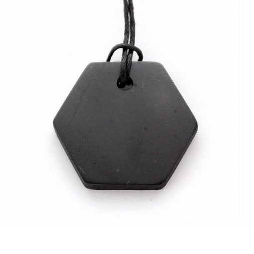 Shungite pendant "Hexagon" - Strength, Unity & Harmony - GroundedKiwi.nzNecklace Necklace5ganit radiationcrystal