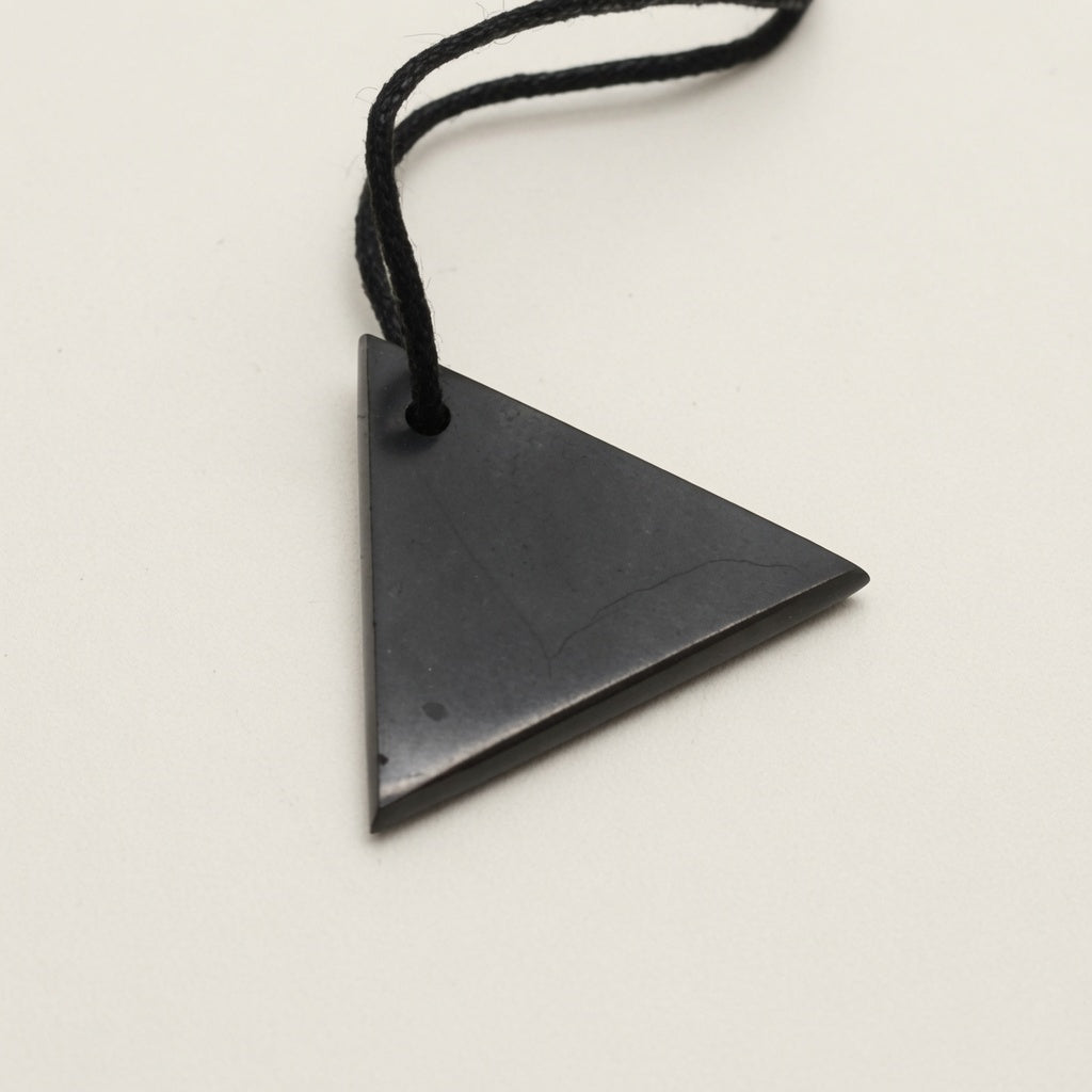 Shungite Pendant - Male Triangle - GroundedKiwi.nz