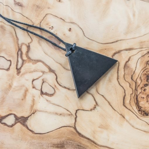 Shungite Pendant - Male Triangle - GroundedKiwi.nz