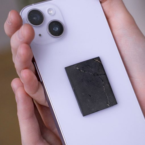 Shungite Phone Plate Sticker - 30mm by 40mm - GroundedKiwi.nzphone accessories phone accessories5ganit radiationcell