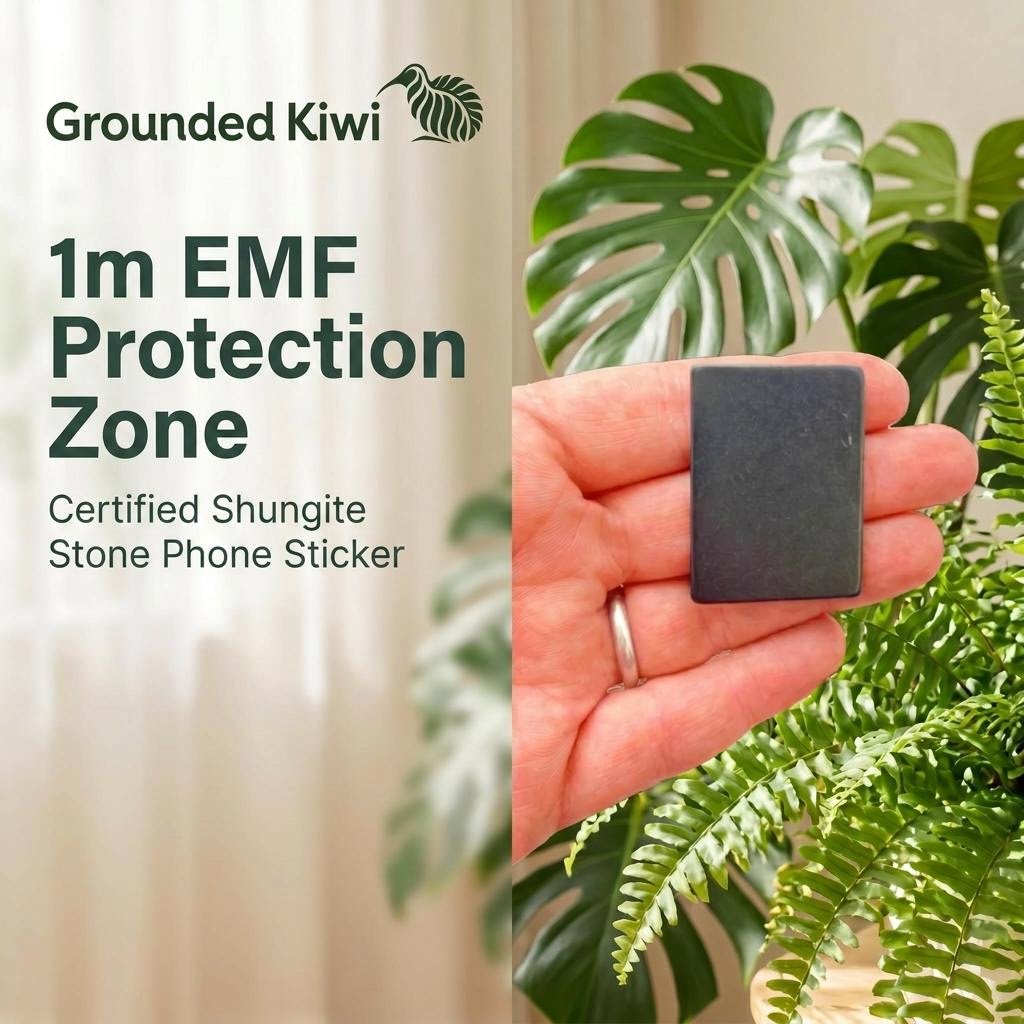 Shungite Phone Plate Sticker - 30mm by 40mm - GroundedKiwi.nzphone accessories phone accessories5ganit radiationcell