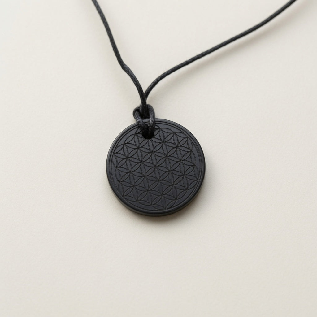 Shungite SECONDS 'Flower of Life' Pyrite imperfections