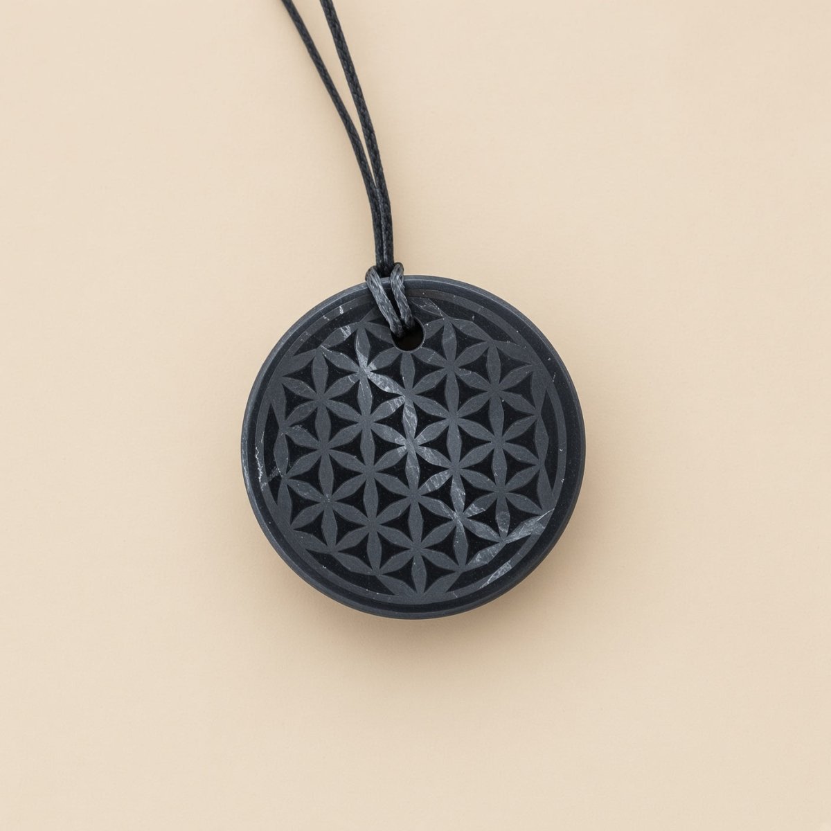 Shungite SECONDS 'Flower of Life' Pyrite imperfections - GroundedKiwi.nzNecklace Necklace5ganit radiationcrystal