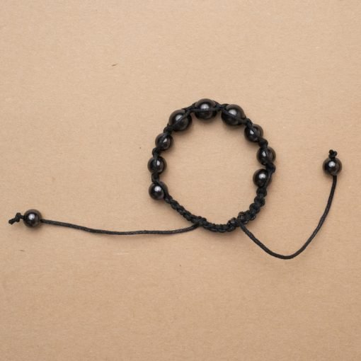 Shungite Shambhala Macramé Bracelet with a Adjustable Cord - GroundedKiwi.nzBracelet Bracelet5ganit radiationbracelet
