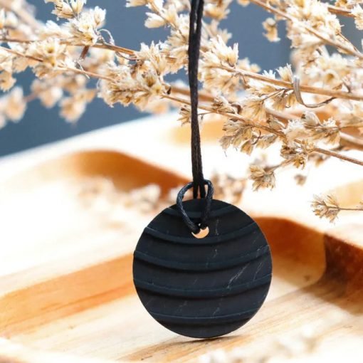 Shungite Stone Breeze Pendant - Balance and clean your Root Chakra - GroundedKiwi.nzNecklace Necklace5ganit radiationbalance