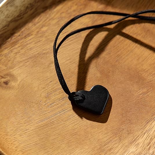 Shungite Stone Heart Necklace - GroundedKiwi.nzNecklace Necklace5ganit radiationbalance