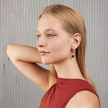 Shungite Stone Hoop Earrings - GroundedKiwi.nzearrings earringsbiobiohackingCrytal