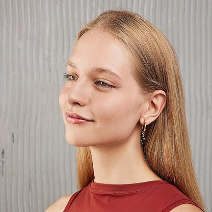 Shungite Stone Hoop Earrings - GroundedKiwi.nzearrings earringsbiobiohackingCrytal