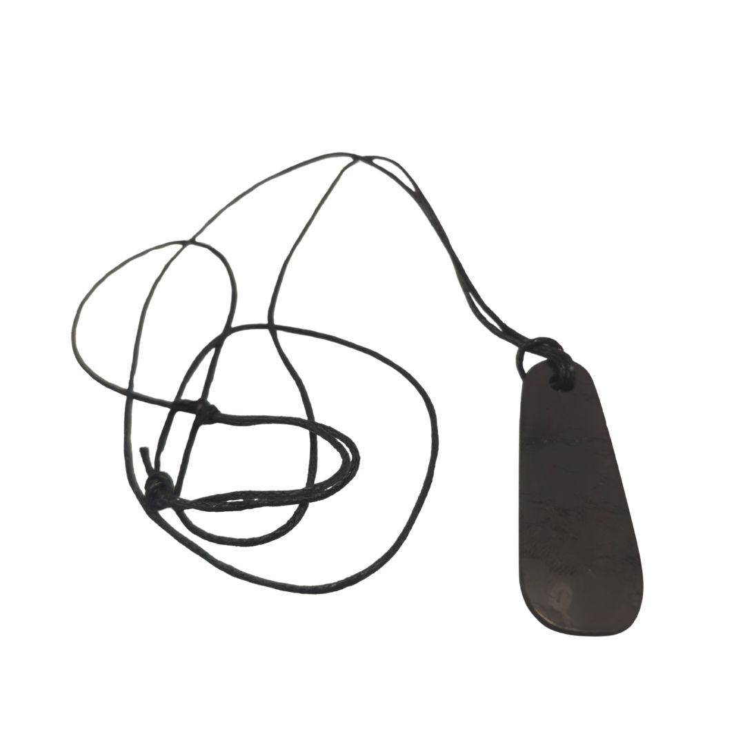 Shungite Stone Pendant - Allure - beauty, fertility, love, unity, and family harmony. - GroundedKiwi.nzNecklace Necklace5ganit radiationbalance