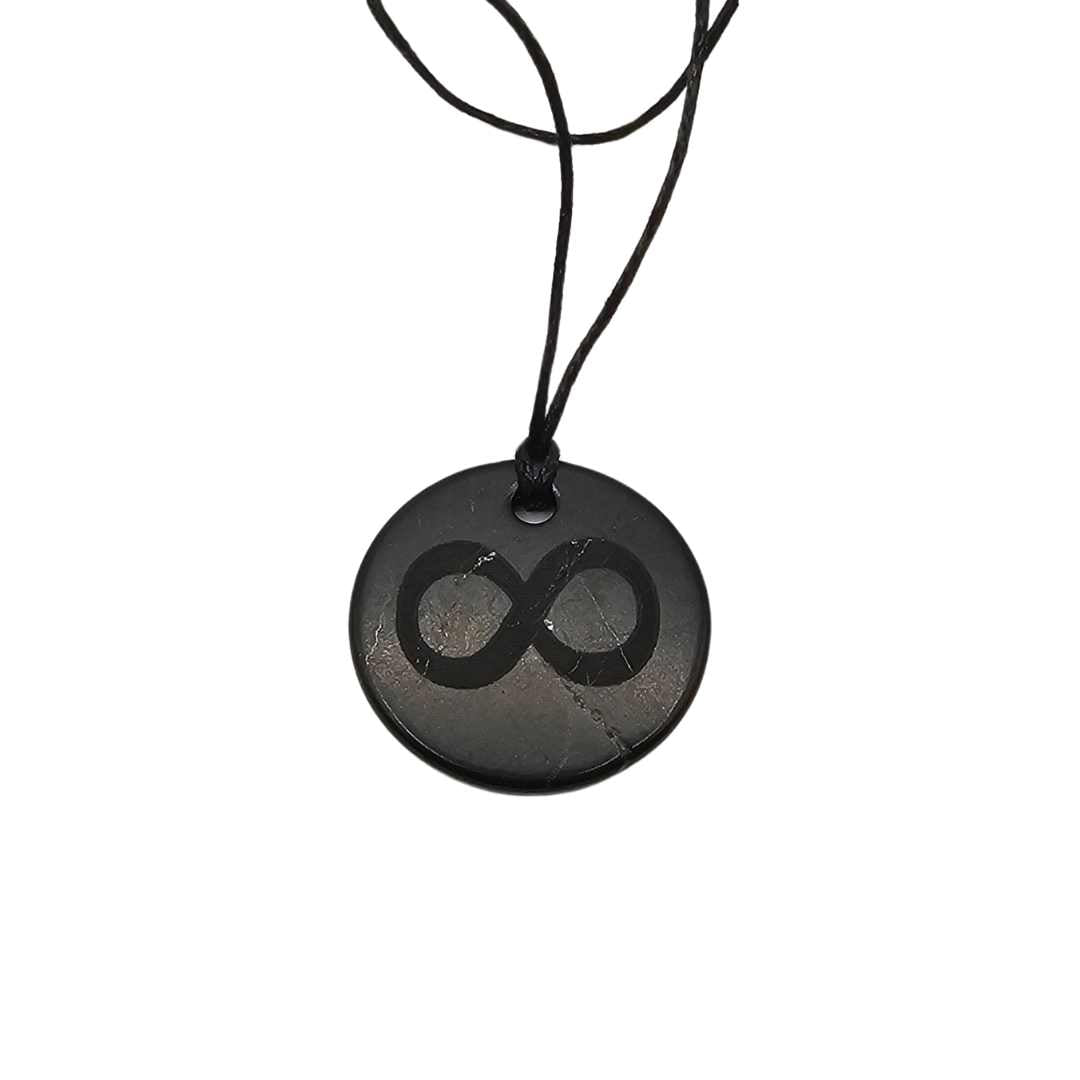 Shungite Stone Pendant - INFINITY Symbol - Infinite Potential - GroundedKiwi.nzNecklace Necklace5ganit radiationbalance