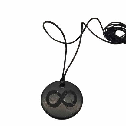 Shungite Stone Pendant - INFINITY Symbol - Infinite Potential - GroundedKiwi.nzNecklace Necklace5ganit radiationbalance