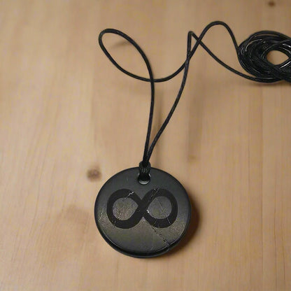 Shungite Stone Pendant - INFINITY Symbol - Infinite Potential - GroundedKiwi.nzNecklace Necklace5ganit radiationbalance