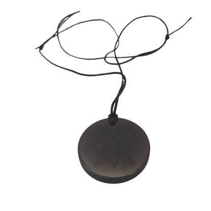 Shungite Stone Pendant - Lada Star - family bond, balance, and safeguarding the home. - GroundedKiwi.nzNecklace Necklace5gallureanit radiation