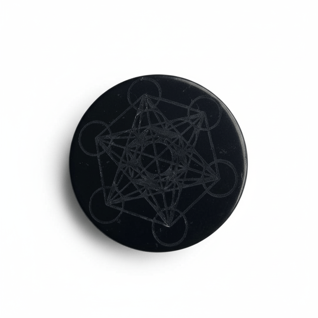 Shungite Stone Phone Sticker - Metatron Cube - GroundedKiwi.nzphone accessories phone accessories5ganit radiationcell