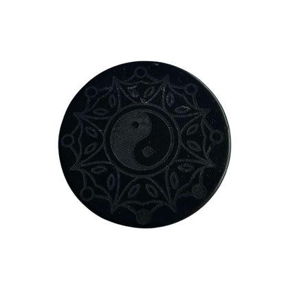 Shungite Stone Phone Sticker - Yin Yang & Sun - GroundedKiwi.nzphone accessories phone accessories5ganit radiationcell