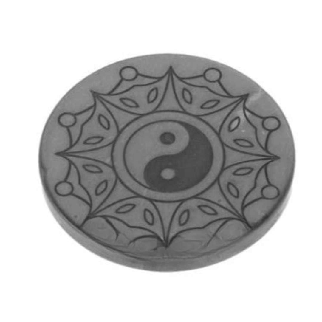 Shungite Stone Phone Sticker - Yin Yang & Sun - GroundedKiwi.nzphone accessories phone accessories5ganit radiationcell