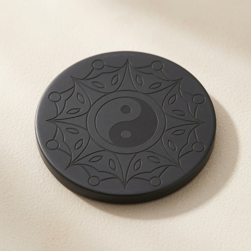 Shungite Stone Phone Sticker - Yin Yang & Sun - GroundedKiwi.nzphone accessories phone accessories5ganit radiationcell