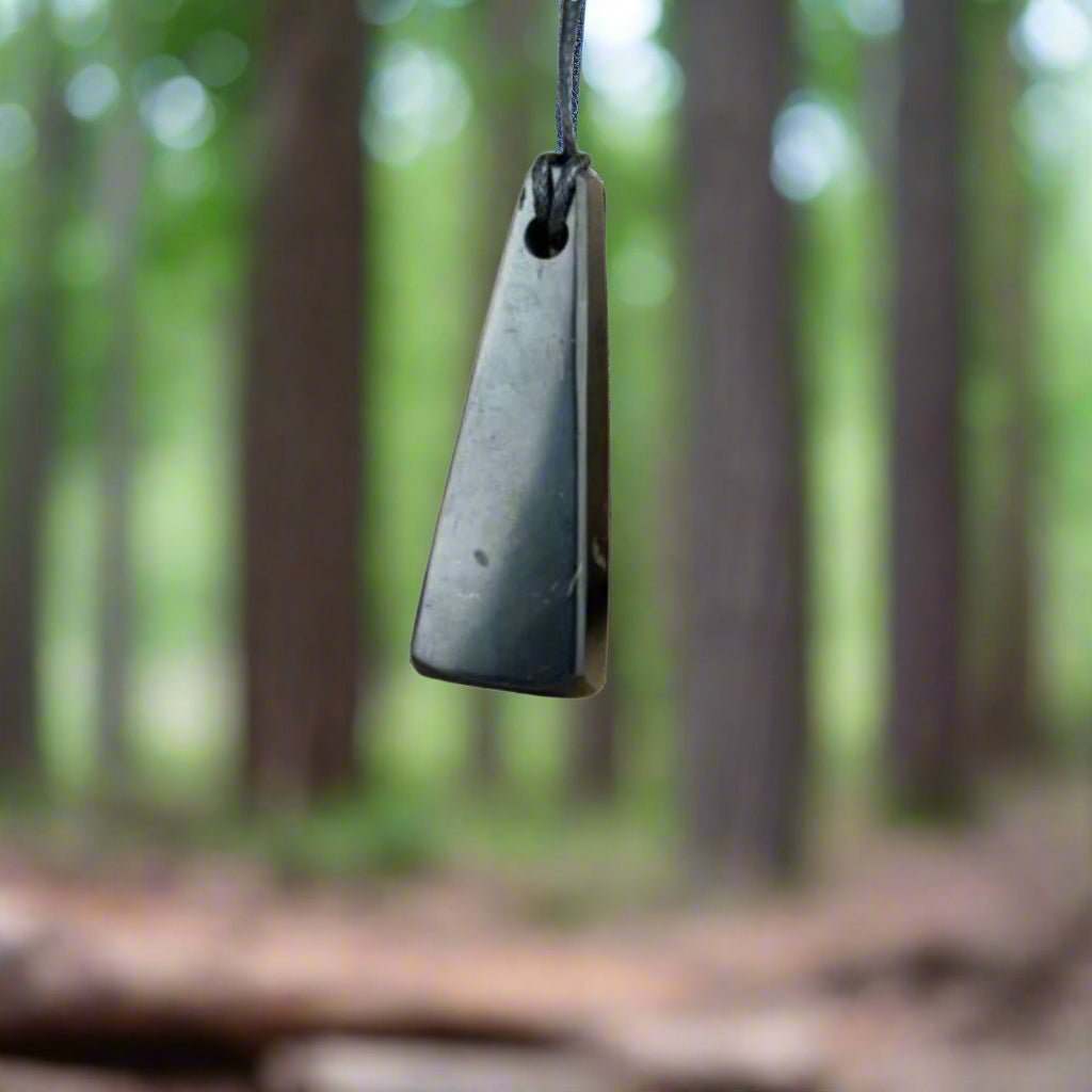 Shungite Trapezium Pendant - For him or her - GroundedKiwi.nzNecklace Necklaceemfemf protectiongift