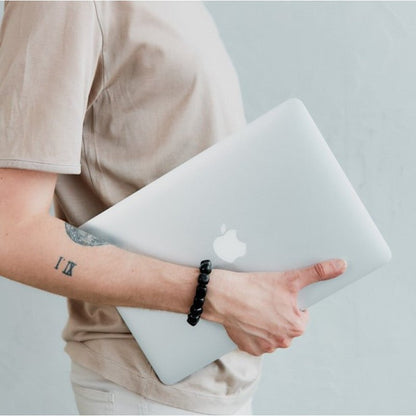 Shungite Tumbled Bead Bracelet: Shield Your Wellbeing in Style - GroundedKiwi.nzBracelet Bracelet5ganit radiationbracelet
