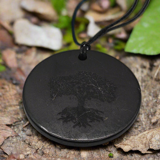 Shungite XL Pendant - Tree of Life - Growth & Strength - GroundedKiwi.nzNecklace Necklace5ganit radiationcrystal