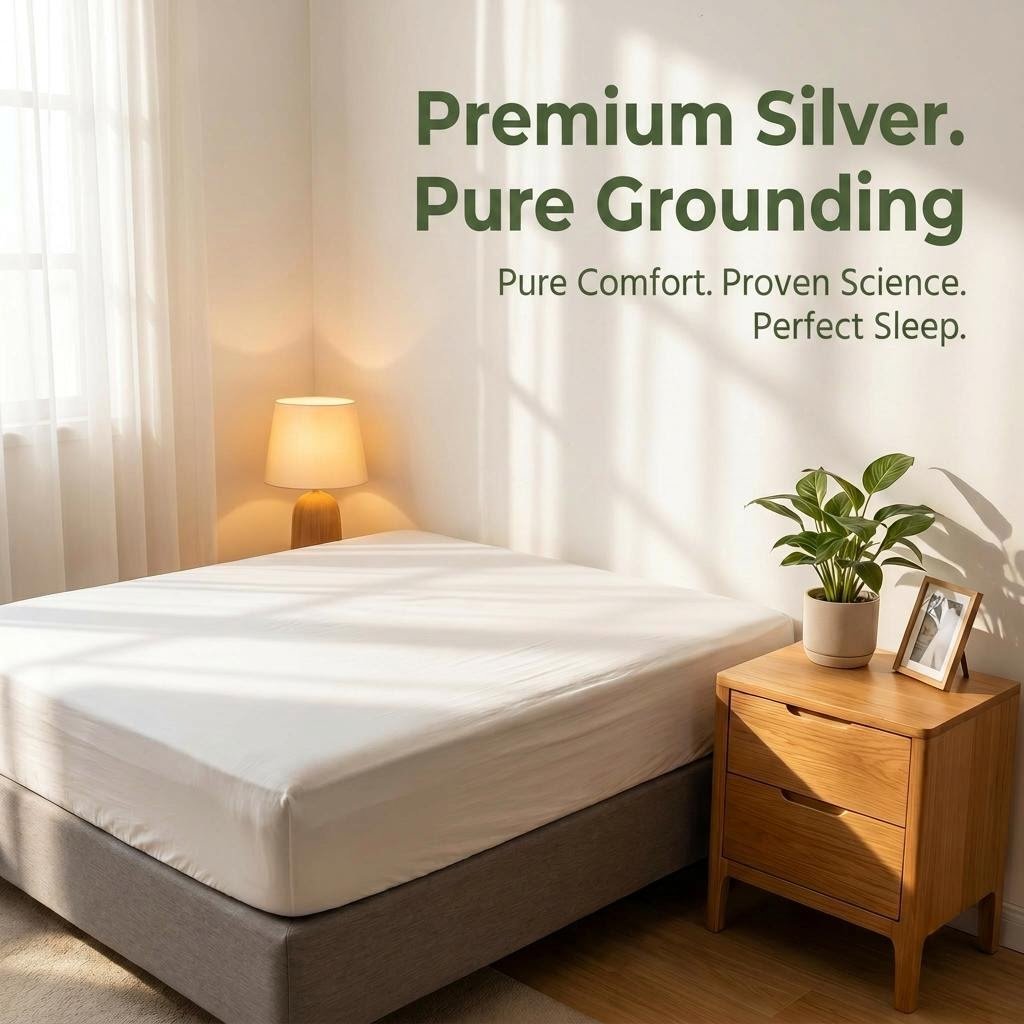 Silver Earthing Sheets - GroundedKiwi.nz anit radiationarthritisbed
