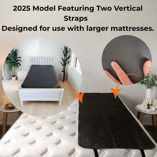 Single Earthing Mat - FOR USE ON LARGER BEDS / 92cm X 188cm - Comes with long vertical straps - GroundedKiwi.nzBedding Beddingadd onbed sheetearthing