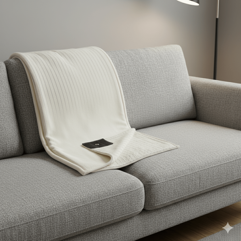 Small Earthing Blanket / Grounding Throw - Soft and versatile 50cm X 70cm - GroundedKiwi.nz bedblanketchair