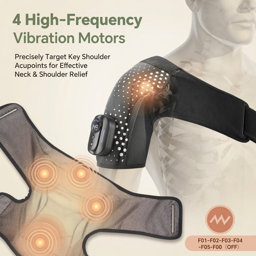 Smart Cordless Heated Shoulder Massager - GroundedKiwi.nzred light therapy red light therapybandover shouldershoulder