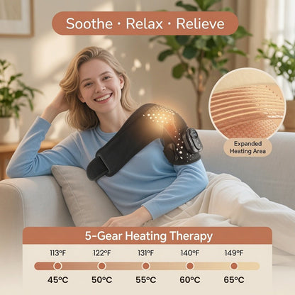 Smart Cordless Heated Shoulder Massager - GroundedKiwi.nzred light therapy red light therapybandover shouldershoulder
