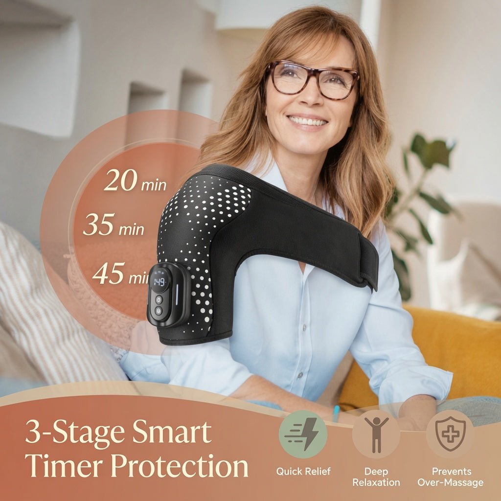 Smart Cordless Heated Shoulder Massager - GroundedKiwi.nzred light therapy red light therapybandover shouldershoulder