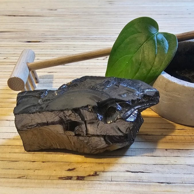 The Ultimate Shungite: Rare One - Piece Nugget - Mont Blanc - GroundedKiwi.nz air travelcarchunk