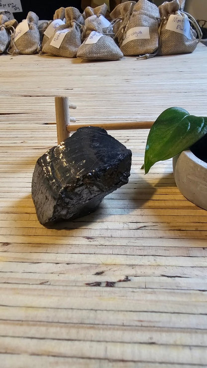 The Ultimate Shungite: Rare One - Piece Nugget - Mount Haast (New Zealand) - GroundedKiwi.nz air travelcarchunk