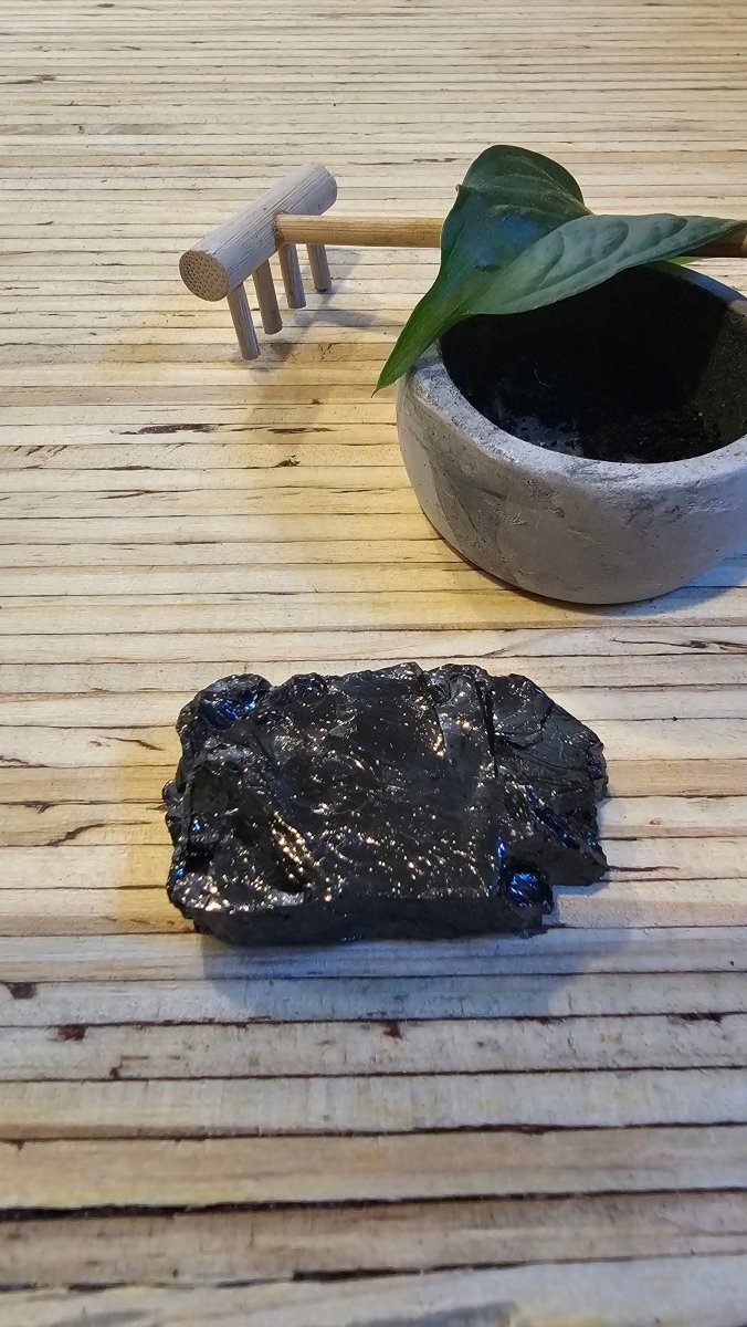 The Ultimate Shungite: Rare One - Piece Nugget - Mount Sefton (New Zealand) - GroundedKiwi.nz air travelcarchunk