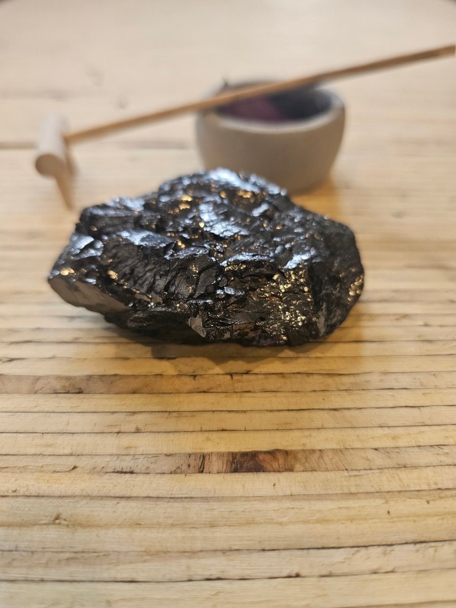 The Ultimate Shungite: Rare One - Piece Nugget - Te Manga (Cook Islands) - GroundedKiwi.nz air travelcarchunk