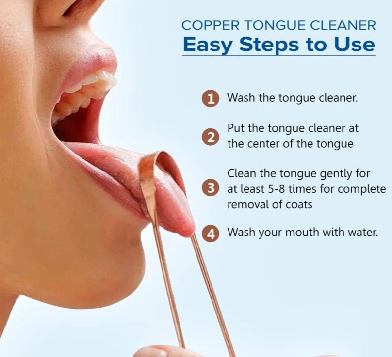 Tongue Scraper - For Oral Health - Rose Copper - GroundedKiwi.nztongue scraper tongue scraperbad breathbreathclean