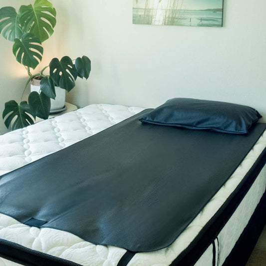 Ultimate Single Earthing Mat & Pillow Cover Package Deal - TWO VERTICAL STRAPS - Save $35 - GroundedKiwi.nzBedding Beddingadd onbed sheetearthing
