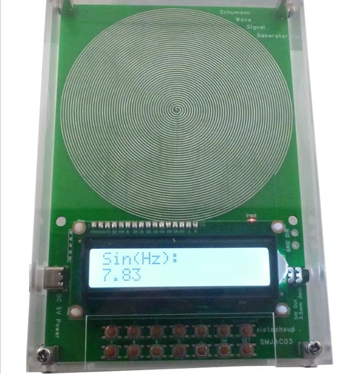 Schuman wave generator on white background