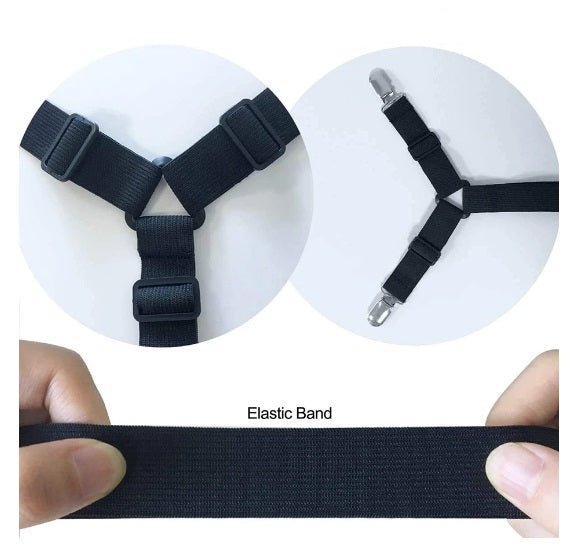 Adjustable Elastic Suspenders / Holder Straps for Earthing Underlays - GroundedKiwi.nz