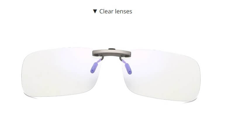CLIP-ON Anti-Blue Computer Glasses. Reduces Digital Eye Strain Clear - GroundedKiwi.nz