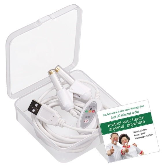 Double Nasal Red Light Therapy - helps with sinusitis, rhinitis, and nasal congestion - GroundedKiwi.nz