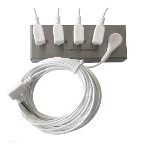 Earthing extension box - Connect four earthing products to one rod / plug - GroundedKiwi.nz