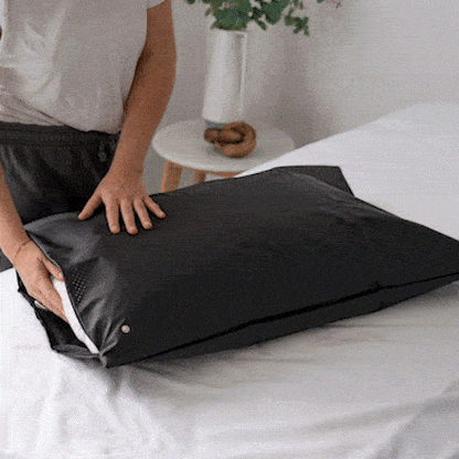 GIF showing all product photos of the Earthing pillow cover